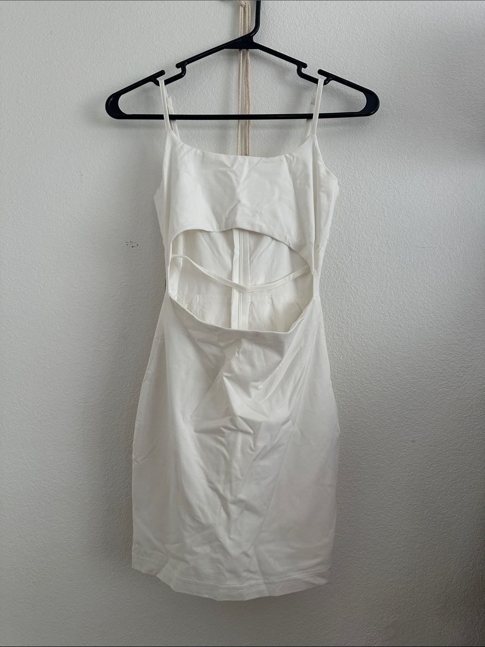 Superdown White Cutout Spaghetti Strap Mini Dress